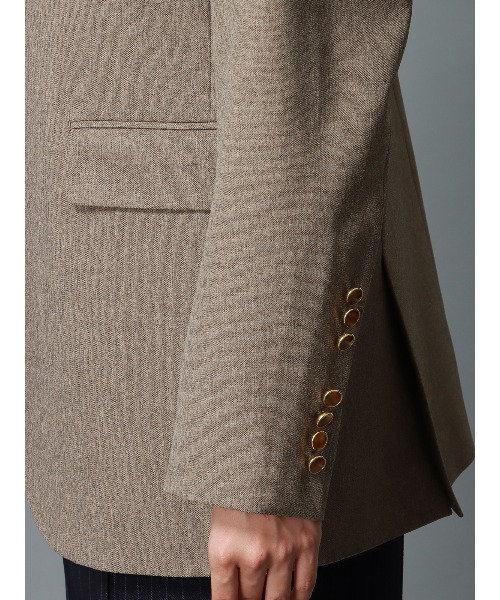 CIS.（シス）の「CIS． シグナルポイントジャケット ウォッシャブル ストレッチ ツイードライクポリエステル 無地（テーラードジャケット・レディース・グレー/ベージュ・36(7号)/38(9号)）」の9枚目の写真