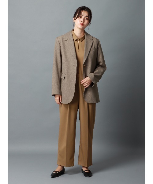 CIS.（シス）の「CIS． シグナルポイントジャケット ウォッシャブル ストレッチ ツイードライクポリエステル 無地（テーラードジャケット・レディース・グレー/ベージュ・36(7号)/38(9号)）」の12枚目の写真