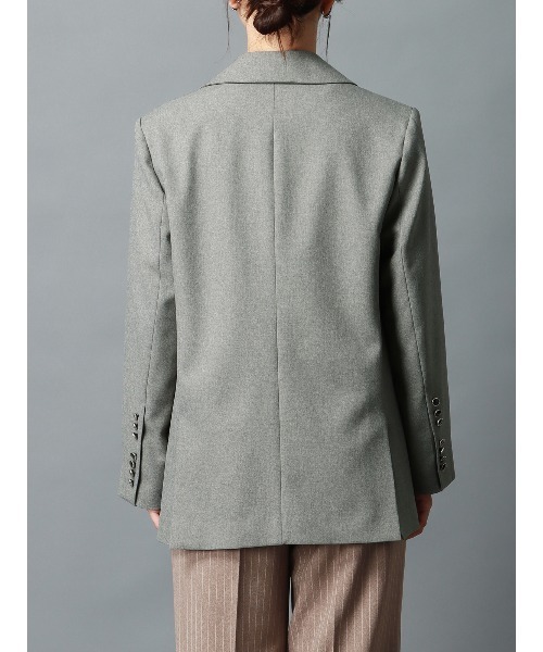 CIS.（シス）の「CIS． シグナルポイントジャケット ウォッシャブル ストレッチ ツイードライクポリエステル 無地（テーラードジャケット・レディース・グレー/ベージュ・36(7号)/38(9号)）」の17枚目の写真