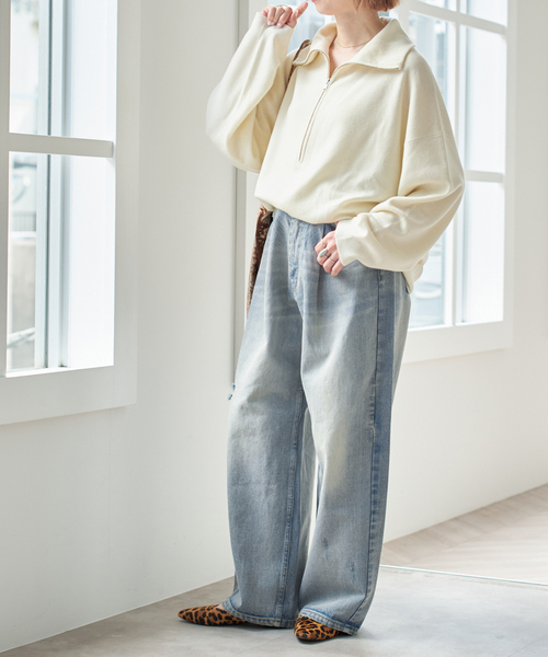 Spick & Span（スピックアンドスパン）の「5 1/2 TUCKBARREL DENIM（デニムパンツ・レディース・ブルー系その他/サックスブルー・28/27）」の21枚目の写真