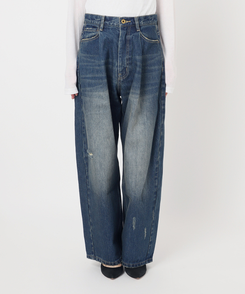 スピック&スパン 5 1/2 Curve Line Denim バルーンデニム 51/2 CURVE LINE_DENIM（デニムパンツ）｜Spick & Span