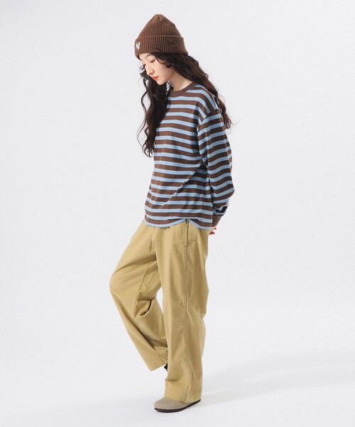 BEAMS BOY（ビームスボーイ）の「ベーシック ボーダー ロングスリーブ（Tシャツ/カットソー・レディース・パープル/ブラウン/ブルー・ONE SIZE）」の5枚目の写真