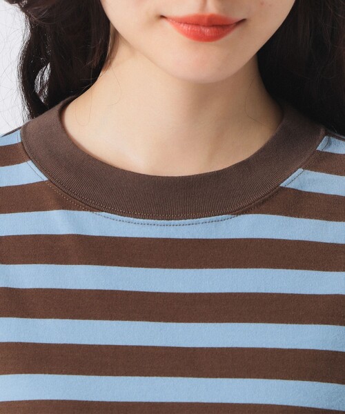 BEAMS BOY（ビームスボーイ）の「ベーシック ボーダー ロングスリーブ（Tシャツ/カットソー・レディース・パープル/ブラウン/ブルー・ONE SIZE）」の7枚目の写真