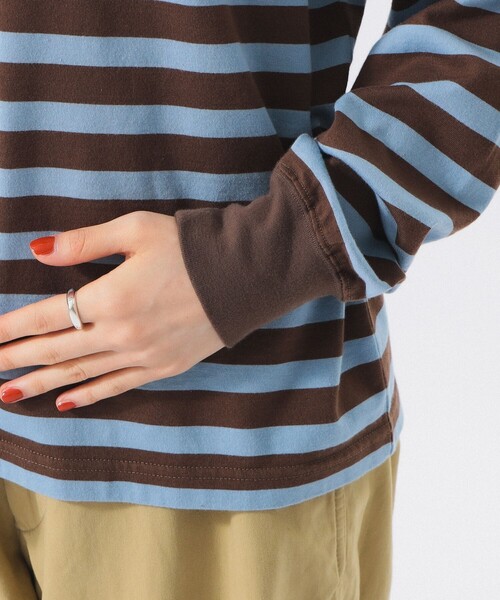 BEAMS BOY（ビームスボーイ）の「ベーシック ボーダー ロングスリーブ（Tシャツ/カットソー・レディース・パープル/ブラウン/ブルー・ONE SIZE）」の8枚目の写真