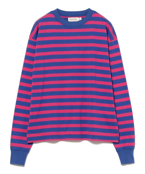 BEAMS BOY（ビームスボーイ）の「ベーシック ボーダー ロングスリーブ（Tシャツ/カットソー・レディース・パープル/ブラウン/ブルー・ONE SIZE）」の22枚目の写真