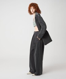 ロク 6 roku FURANO MIRITARY PANTS グレー 6(ROKU)＞フラノ グレー パンツ