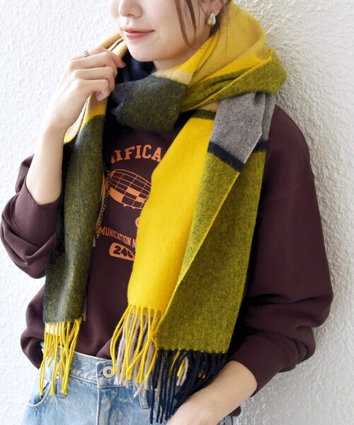 SHIPS any: ウール チェック ストール（ストール/ショール）｜SHIPS