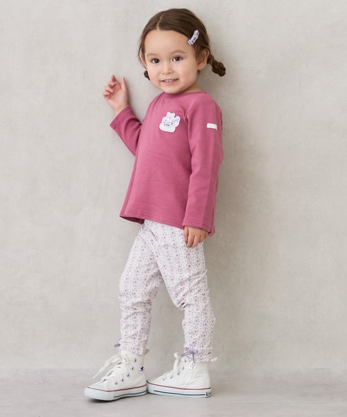 petit main（プティマイン）の「【プティプラ】GIRLS10分丈レギンス（レギンス/スパッツ・キッズ・チャコール/アイボリー/ブラック/レッド/ピンク/カラフル/モカ/ブルーグレー/スモークピンク/ブルー・100cm/110cm/130cm/120cm/80ｃｍ/90cm）」の11枚目の写真