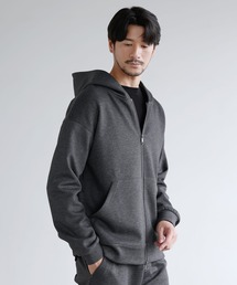 【セットアップ対応】防シワ・抗ピリング・ウォッシャブル ハイポンチダブルZIPパーカー