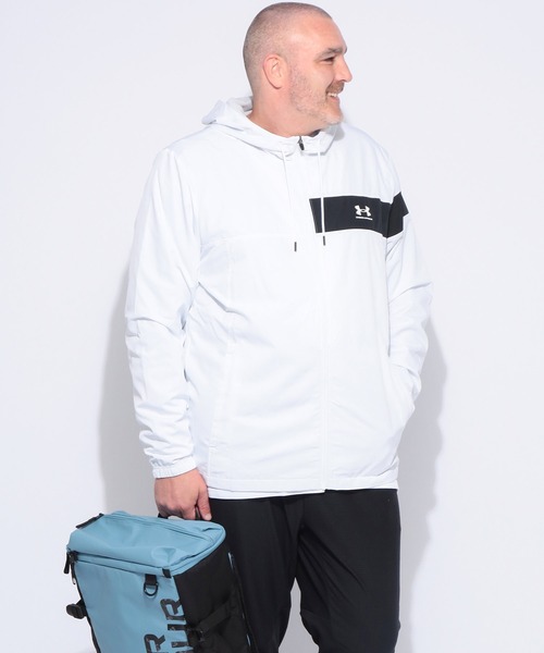 UNDER ARMOUR(アンダーアーマー)の「アンダーアーマー パーカー メンズ 大きいサイズ LOOSE 裏メッシュ フルジップ ジャケット MESH LINER CB JACKET トレーニング UNDER ARMOUR(その他アウター・メンズ・ホワイト/ブラック・4XL/5XL/3XL)」の6枚目の写真