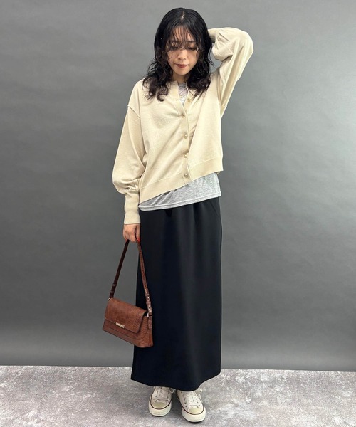 NICOLE white（ニコルホワイト）の「クロコ型押しスクエアバッグ（ショルダーバッグ・レディース・ブラウン/ブラック・FREE）」の19枚目の写真