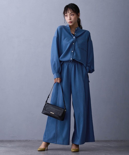 NICOLE white（ニコルホワイト）の「クロコ型押しスクエアバッグ（ショルダーバッグ・レディース・ブラウン/ブラック・FREE）」の22枚目の写真