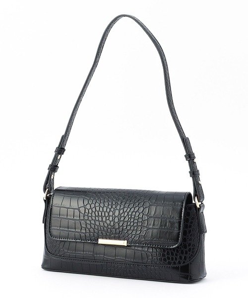 セール】クロコ型押しスクエアバッグ（ショルダーバッグ