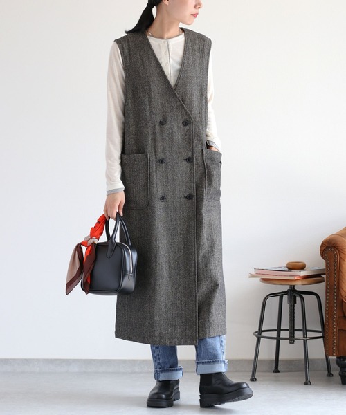 cepo（セポ）の「ヘリンボーンジレワンピース（ワンピース）」 - WEAR