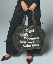 X-girl（エックスガール）の「HAZY LOGO 2WAY BIG TOTE BAG（トートバッグ・メンズ）」