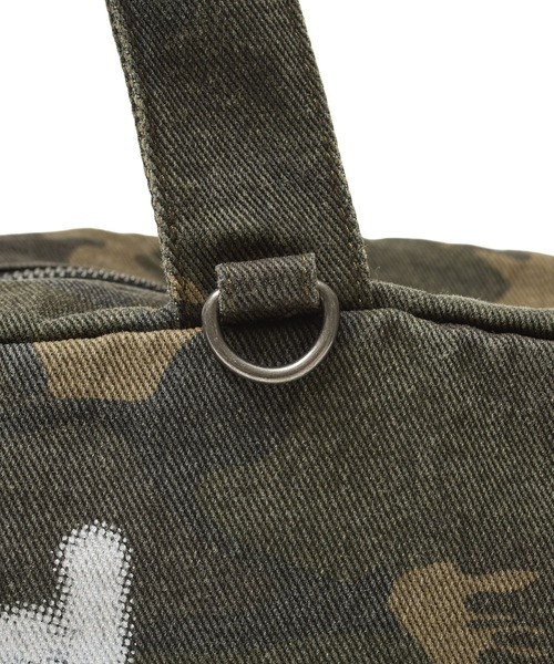 X-girl（エックスガール）の「HAZY LOGO 2WAY BIG TOTE BAG（トートバッグ・レディース・カモフラージュ/ベージュ・ONE SIZE）」の10枚目の写真