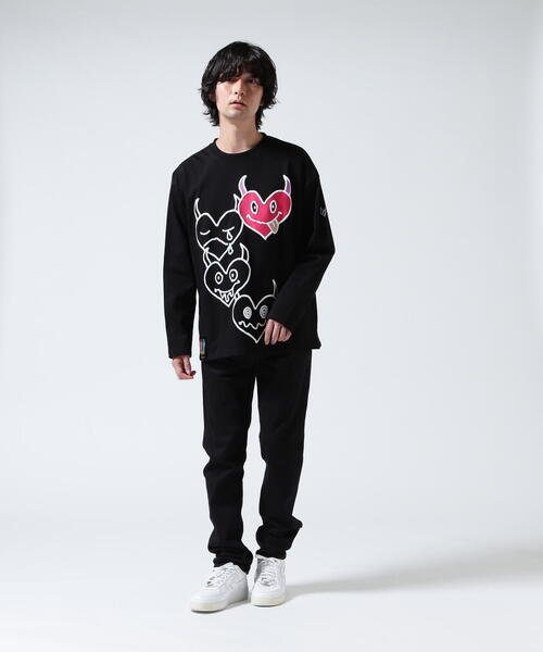 maxsix(マックスシックス)の「maxsix(マックスシックス)ONI HERTS L/S TEE(Tシャツ/カットソー・メンズ・ブラック/ホワイト・M/L)」の16枚目の写真