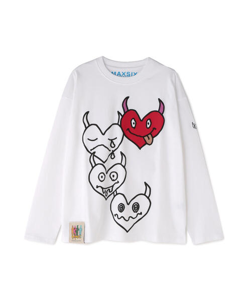 maxsix(マックスシックス)の「maxsix(マックスシックス)ONI HERTS L/S TEE(Tシャツ/カットソー・メンズ・ブラック/ホワイト・M/L)」の14枚目の写真