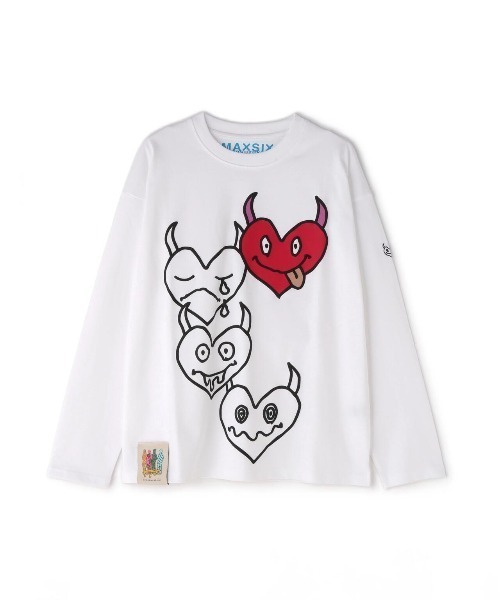maxsix(マックスシックス)の「maxsix(マックスシックス)ONI HERTS L/S TEE(Tシャツ/カットソー・メンズ・ブラック/ホワイト・M/L)」の8枚目の写真