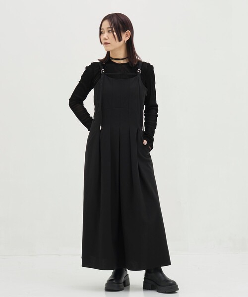 UNITED TOKYO（ユナイテッドトウキョウ）の「《完売間近！》スリットネックベロアプルオーバー｜ウォッシャブル/ストレッチ/細見え/カットアウト/秋服（Tシャツ/カットソー・レディース・ブラック/グレー/ブルー・FREE）」の8枚目の写真