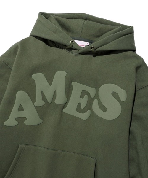 AMESWORLDWIDE（アメスワールドワイド）の「【UNISEX】AMES WORLDWIDE ／BIG TYPOフーディー（パーカー・レディース・ブラック/グレー/カーキ・MEDIUM/SMALL/LARGE）」の5枚目の写真