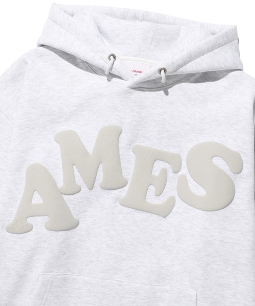 AMESWORLDWIDE（アメスワールドワイド）の「【UNISEX】AMES WORLDWIDE ／BIG TYPOフーディー（パーカー・レディース・ブラック/グレー/カーキ・MEDIUM/SMALL/LARGE）」の13枚目の写真