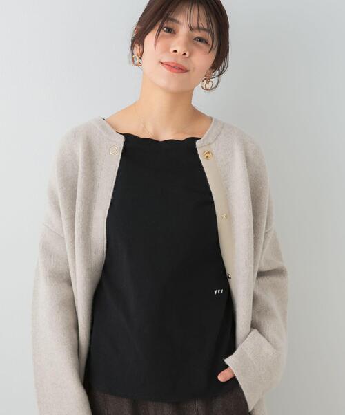 F by ROSSO(エフバイロッソ)の「F by ROSSO スカラッププルオーバー(Tシャツ/カットソー・レディース・オフホワイト/グレー/ブラック・FREE)」の19枚目の写真