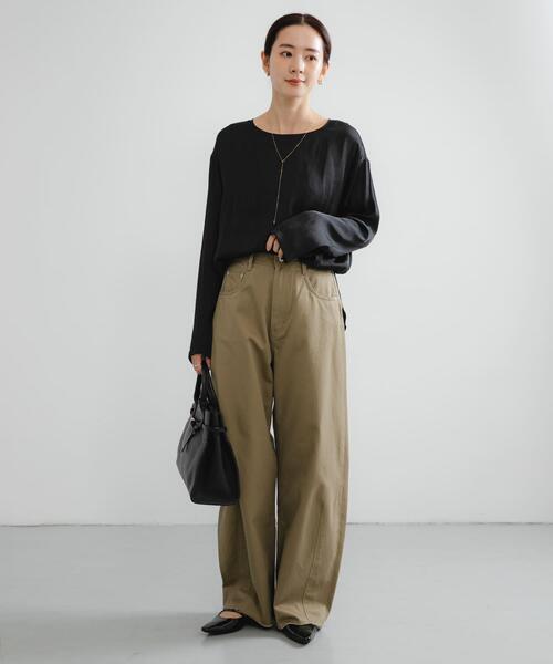 URBAN RESEARCH(アーバンリサーチ)の「ヴィンテージサテンTシャツブラウス(シャツ/ブラウス・レディース・ブラック/オフホワイト・FREE)」の22枚目の写真