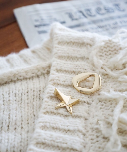 niko and...（ニコアンド）の「スターピンブローチセット（ブローチ/コサージュ・レディース・グレー/イエロー・0）」の2枚目の写真