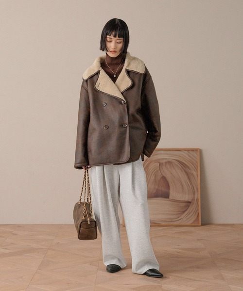 LOWRYS FARM（ローリーズファーム）の「ムートンジャケット  580818（ムートンコート・レディース・ブラウン/ブラック・FREE）」の16枚目の写真