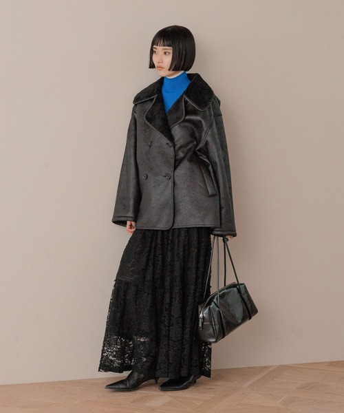 LOWRYS FARM（ローリーズファーム）の「ムートンジャケット  580818（ムートンコート・レディース・ブラウン/ブラック・FREE）」の22枚目の写真