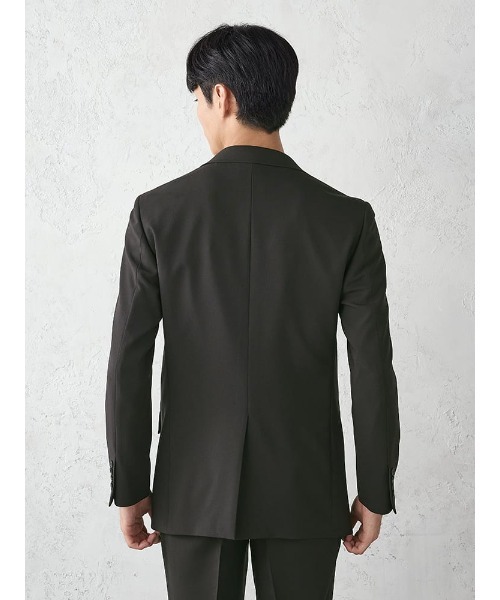Perfect Suit FActory（パーフェクトスーツファクトリー）の「《裾上げ済み/上下セット/洗える》WEB限定セットアップスーツ【utilityモデル】無地　ブラック（セットアップ・メンズ・ブラック・M/L/LL/S）」の2枚目の写真