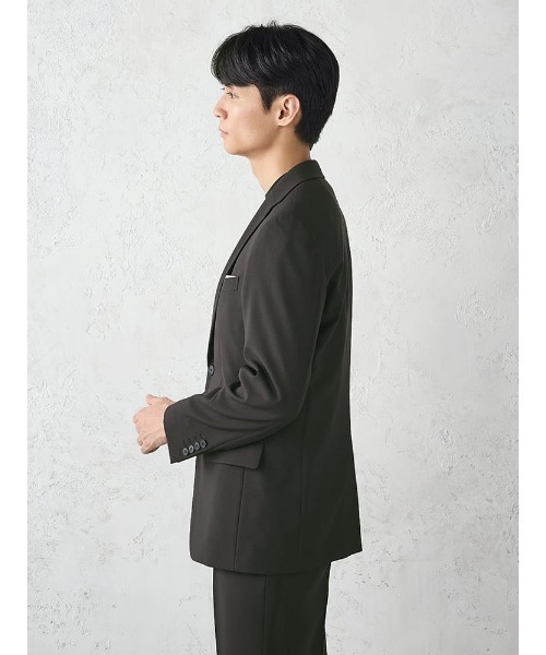 Perfect Suit FActory（パーフェクトスーツファクトリー）の「《裾上げ済み/上下セット/洗える》WEB限定セットアップスーツ【utilityモデル】無地　ブラック（セットアップ・メンズ・ブラック・M/L/LL/S）」の10枚目の写真
