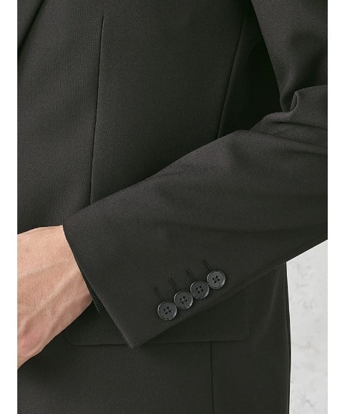 Perfect Suit FActory（パーフェクトスーツファクトリー）の「《裾上げ済み/上下セット/洗える》WEB限定セットアップスーツ【utilityモデル】無地　ブラック（セットアップ・メンズ・ブラック・M/L/LL/S）」の13枚目の写真