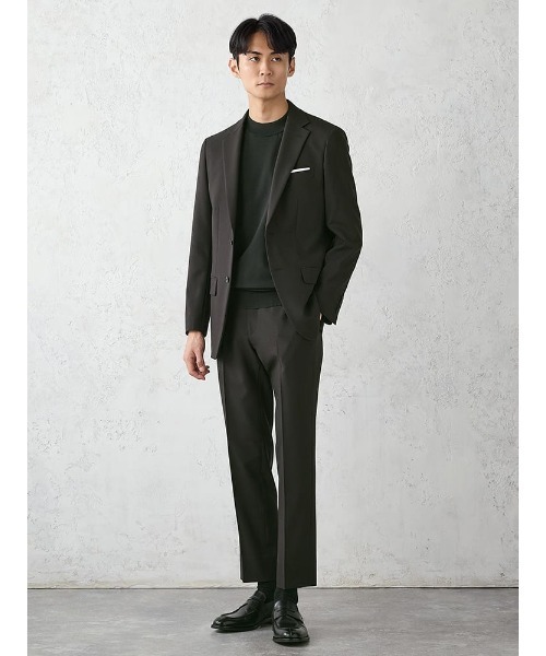 Perfect Suit FActory（パーフェクトスーツファクトリー）の「《裾上げ済み/上下セット/洗える》WEB限定セットアップスーツ【utilityモデル】無地　ブラック（セットアップ・メンズ・ブラック・M/L/LL/S）」の14枚目の写真