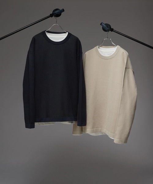 GLOBAL WORK（グローバルワーク）の「トクトク2SET/メッシュプルオーバー/CLEAN MODE/586519（ニット/セーター・メンズ・アイボリー/ネイビー/ダークグリーン/チャコールグレー・X-LARGE/SMALL/LARGE/MEDIUM）」の5枚目の写真