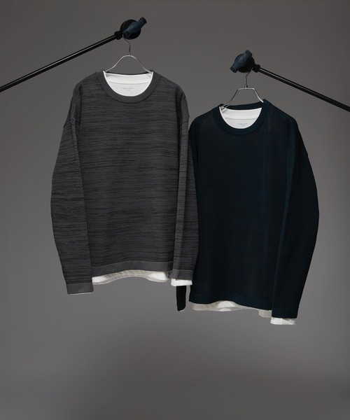 GLOBAL WORK（グローバルワーク）の「トクトク2SET/メッシュプルオーバー/CLEAN MODE/586519（ニット/セーター・メンズ・アイボリー/ネイビー/ダークグリーン/チャコールグレー・X-LARGE/SMALL/LARGE/MEDIUM）」の6枚目の写真