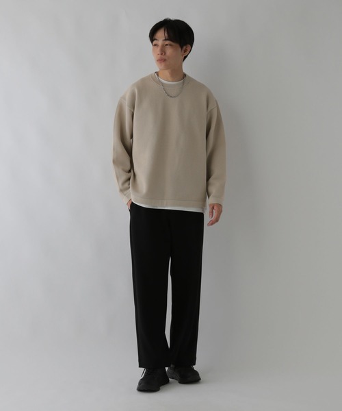 GLOBAL WORK（グローバルワーク）の「トクトク2SET/メッシュプルオーバー/CLEAN MODE/586519（ニット/セーター・メンズ・アイボリー/ネイビー/ダークグリーン/チャコールグレー・X-LARGE/SMALL/LARGE/MEDIUM）」の7枚目の写真