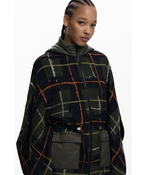 セール】フード付きチェック柄ポンチョ（ポンチョ）｜Desigual