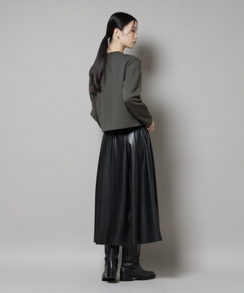 ORCIVAL（オーシバル）の「ORCIVAL/CREW NECK CARDIGAN（カーディガン/ボレロ・レディース・ダークグレー/ベージュ系その他・2）」の10枚目の写真