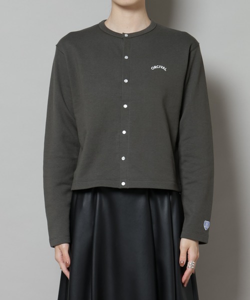 ORCIVAL（オーシバル）の「ORCIVAL/CREW NECK CARDIGAN（カーディガン/ボレロ・レディース・ダークグレー/ベージュ系その他・2）」の9枚目の写真
