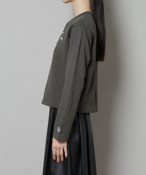 ORCIVAL（オーシバル）の「ORCIVAL/CREW NECK CARDIGAN（カーディガン/ボレロ・レディース・ダークグレー/ベージュ系その他・2）」の11枚目の写真