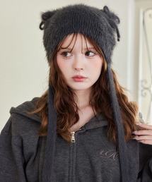 one after another NICE CLAUP(ワンアフターアナザーナイスクラップ)のねこみみシャギーニットビーニー(ニットキャップ/ビーニー)