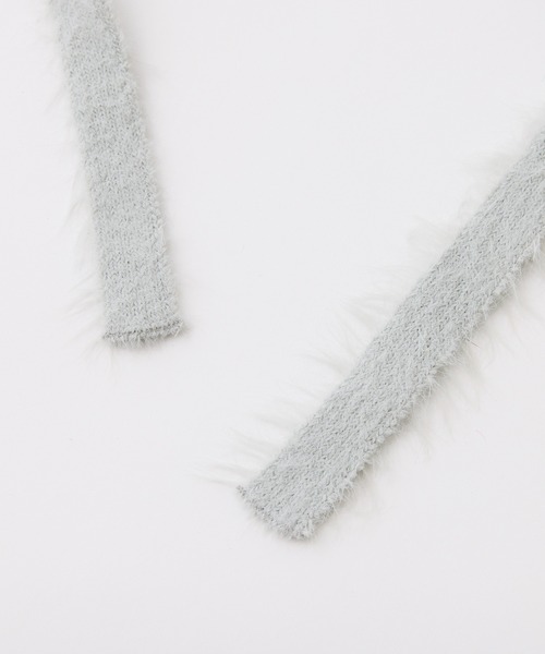 one after another NICE CLAUP（ワンアフターアナザーナイスクラップ）の「ねこみみシャギーニットビーニー（ニットキャップ/ビーニー・レディース・アイボリー/サックスブルー/チャコールグレー・FREE）」の4枚目の写真