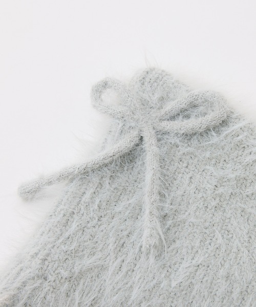 one after another NICE CLAUP（ワンアフターアナザーナイスクラップ）の「ねこみみシャギーニットビーニー（ニットキャップ/ビーニー・レディース・アイボリー/サックスブルー/チャコールグレー・FREE）」の5枚目の写真