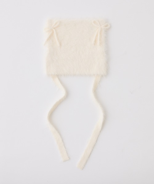 one after another NICE CLAUP（ワンアフターアナザーナイスクラップ）の「ねこみみシャギーニットビーニー（ニットキャップ/ビーニー・レディース・アイボリー/サックスブルー/チャコールグレー・FREE）」の13枚目の写真