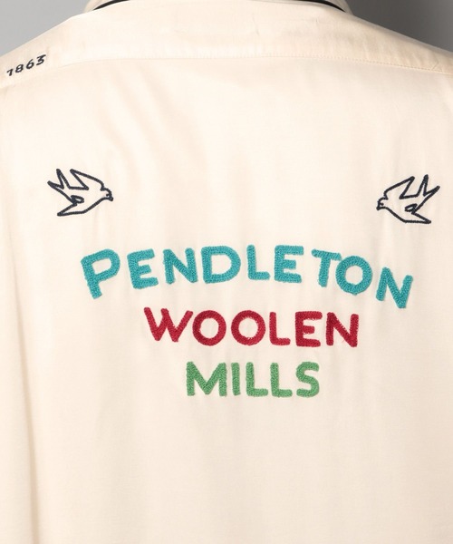 PENDLETON（ペンドルトン）の「【PENDLETON(ペンドルトン)】エンブロイダリーレーヨンシャツ（シャツ/ブラウス・メンズ・オフホワイト/ブラック・LARGE/MEDIUM）」の7枚目の写真