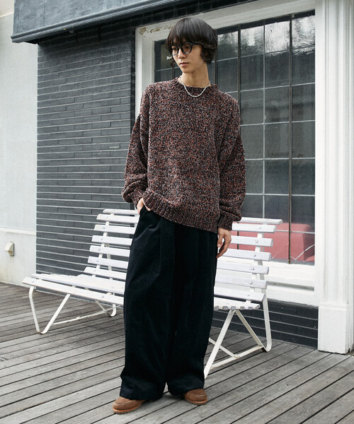 PUBLUX（パブリュクス）の「PUBLUX/パブリュクス ワイドコーデュロイイージーパンツ(限定展開)（その他パンツ・メンズ・ブラック/ブラウン/ベージュ・LARGE/MEDIUM/SMALL）」の7枚目の写真