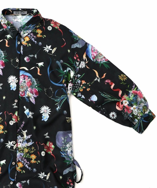 セール】ScoLar(スカラー) 星座と花束柄シャツワンピース（シャツ