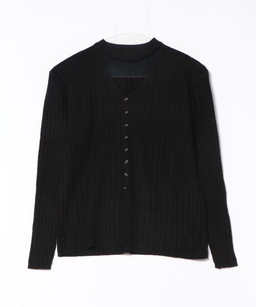 Lace Ladies(レースレディース)の「チョーカーネック スリット リブ ニット プルオーバー(ニット/セーター・レディース・ブラック/グレイッシュベージュ/モカ/ホワイト・FREE)」の9枚目の写真